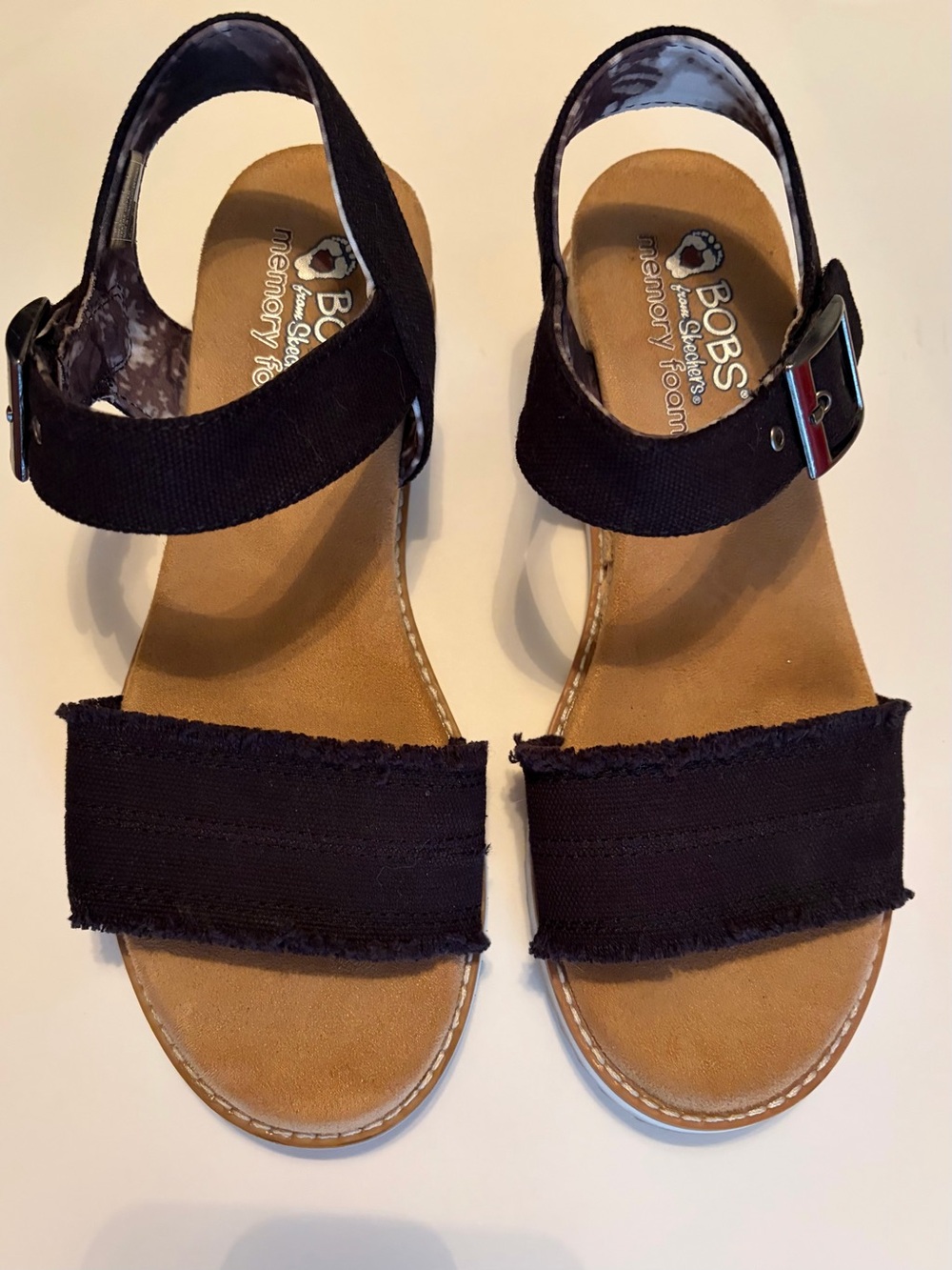 BOBS from Skechers Desert Kiss Adobe Princess Vegan Black Sandals Size 8 Women’s